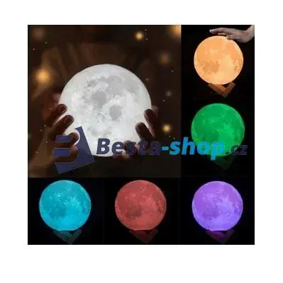 3D Lampička měsíc Moon Light 16 barev