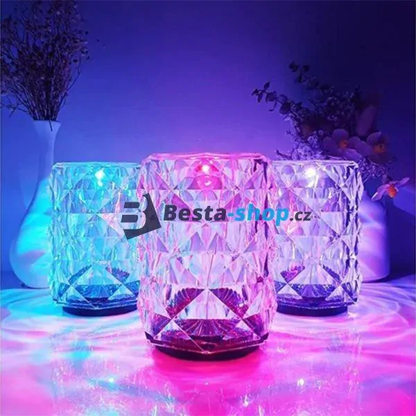 Křišťálová LED stolní lampa