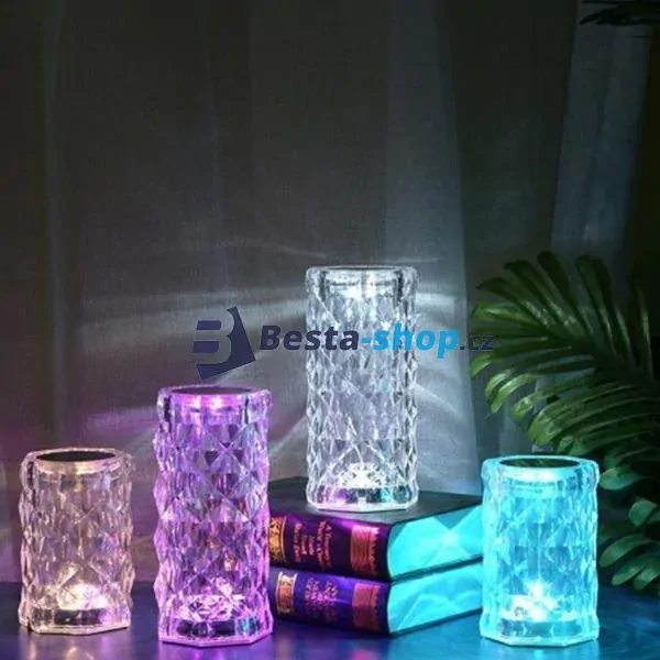 Křišťálová LED stolní lampa