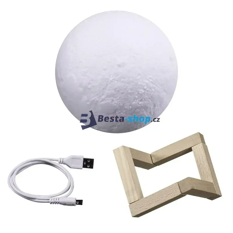 3D Lampička měsíc Moon Light 12 cm