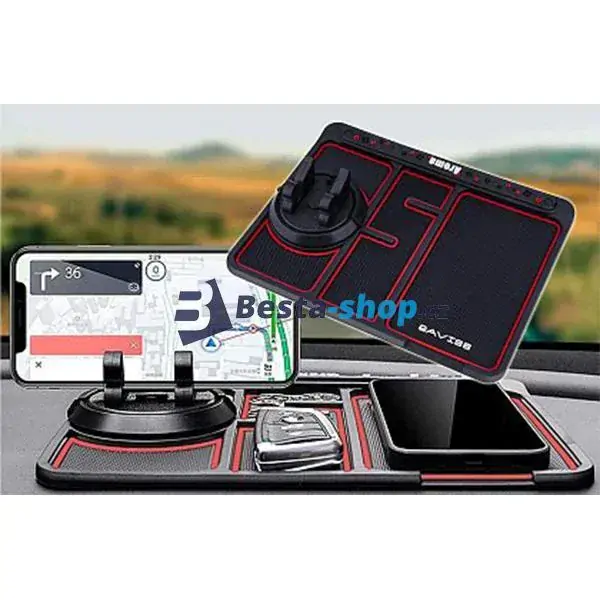 Palubní protiskluzová podložka a kryt na mobilní telefon do auta