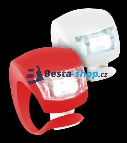 Compass LED Silicon svítilna červená a bílá 2 ks