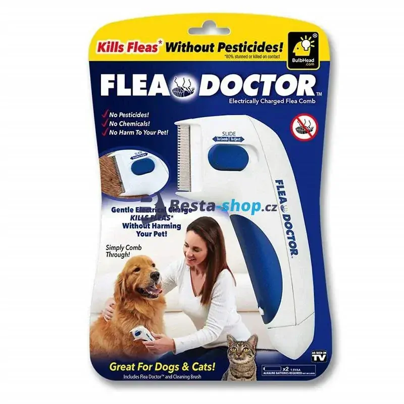 Hřeben proti blechám pro psy a kočky Flea Doctor