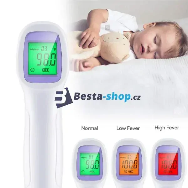 Teploměr bezkontaktní digitální infračervený s LCD displejem