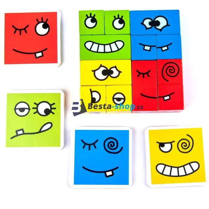 Puzzle stavební kostky Expression