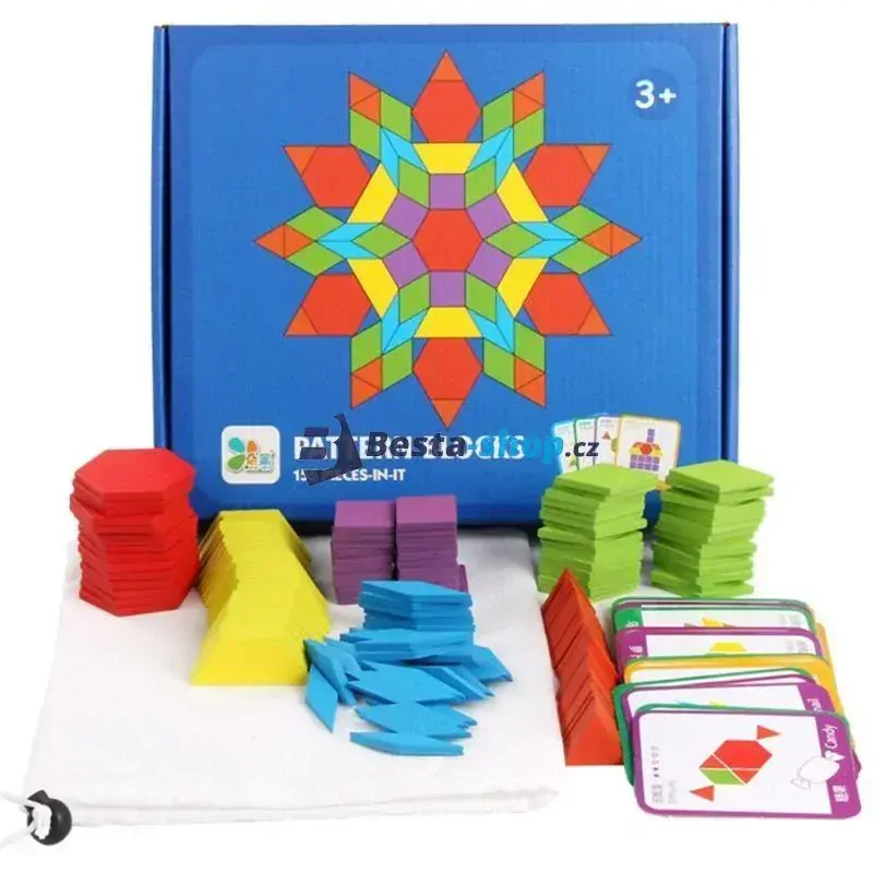 Vzdělávací puzzle - geometrické obrazce tangramy