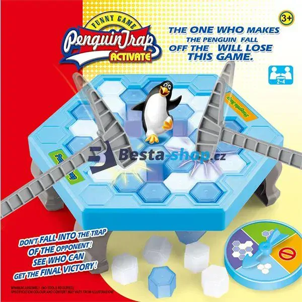 Zábavná společenská hra tučňák na ledě - Penguin breaking ice