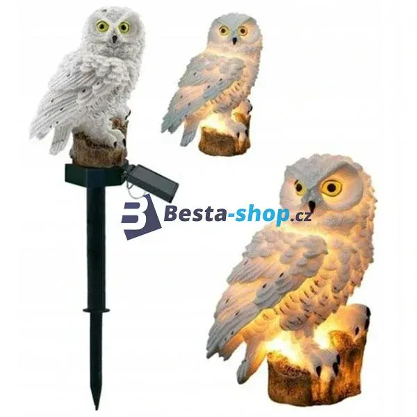 Zahradní solární lampa Sova