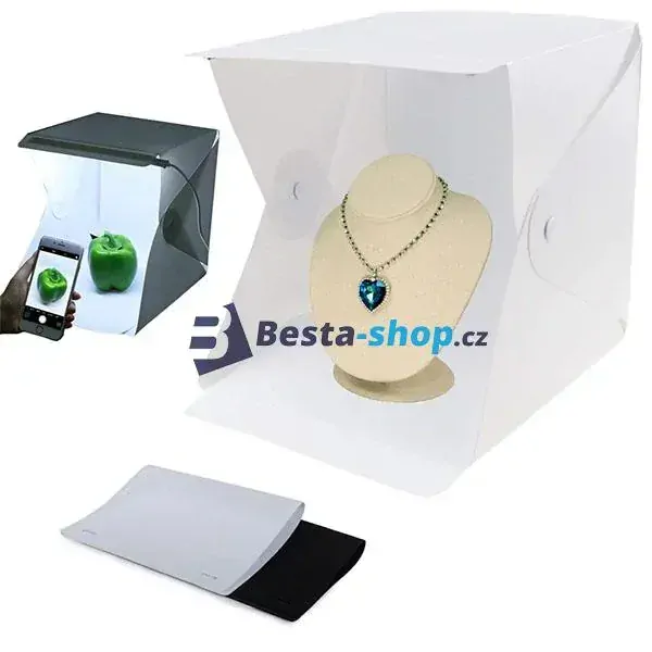 Verk 06196 fotografický stan s LED osvětlením 24x22x24cm