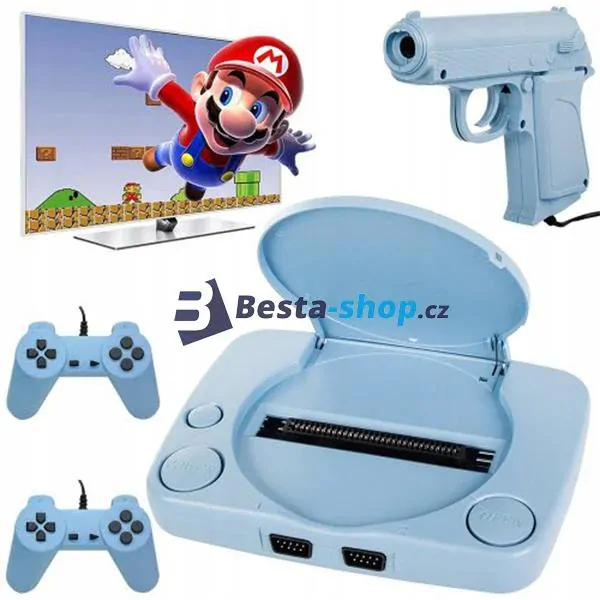 Televizní herní retro konzole s pistolí