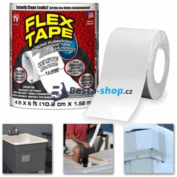 FLEX TAPE Vodotěsná extra lepicí páska bílá