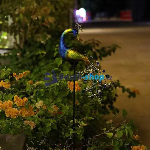 Solární lampa Páv