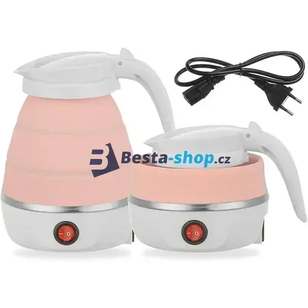 Cestovní elektrická silikonová skládací konvice