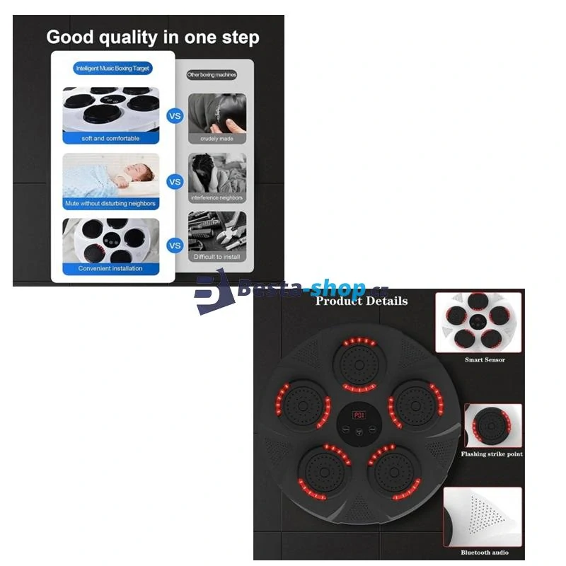 Boxerská tréninková deska s rukavicemi