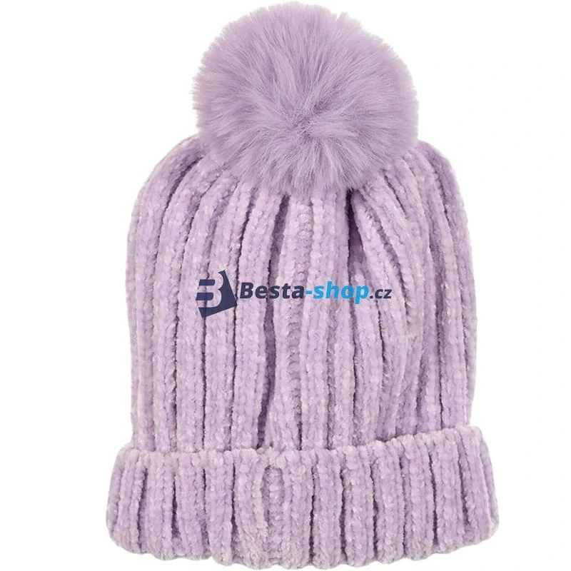 Dívčí pletená čepice Ledové království fialová
