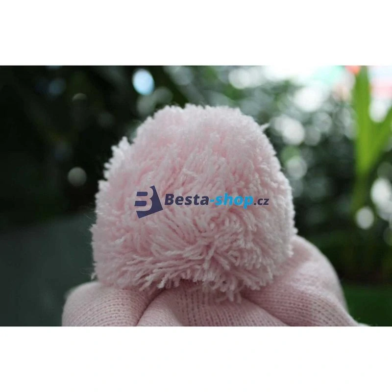 Peruánská zateplená čepice Ledové království růžová