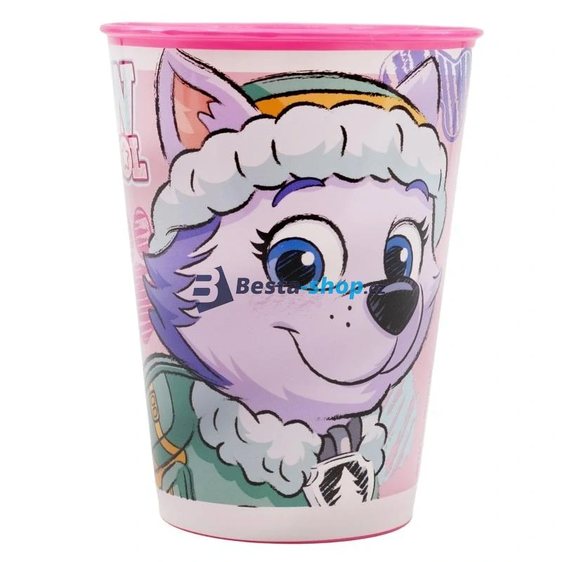 Plastový kelímek - Tlapková patrola 260ml růžový