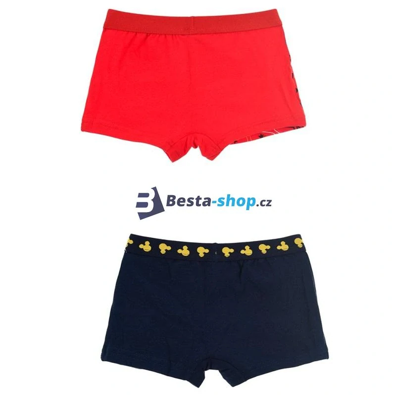 Chlapecké bavlněné spodní prádlo - Mickey 2 ks Boxerky modré, červené