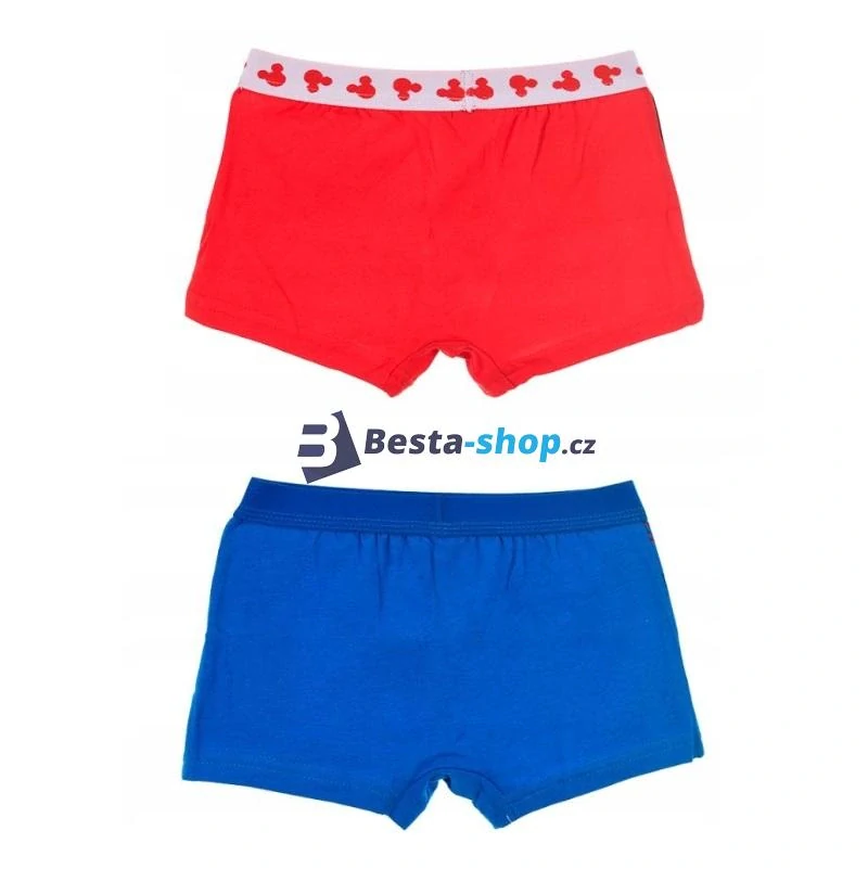 Chlapecké bavlněné spodní prádlo - Mickey 2 ks Boxerky modré, šedé