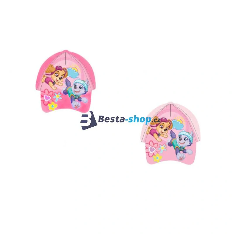 Dívčí kšiltovka Tlapková patrola - růžová