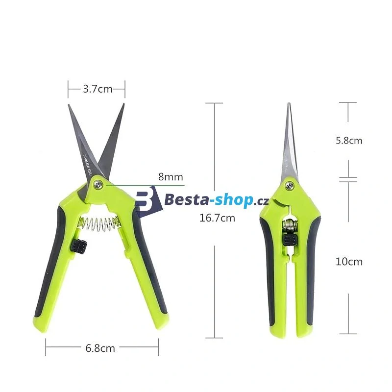 Zahradní nůžky ruční rovné 16 cm