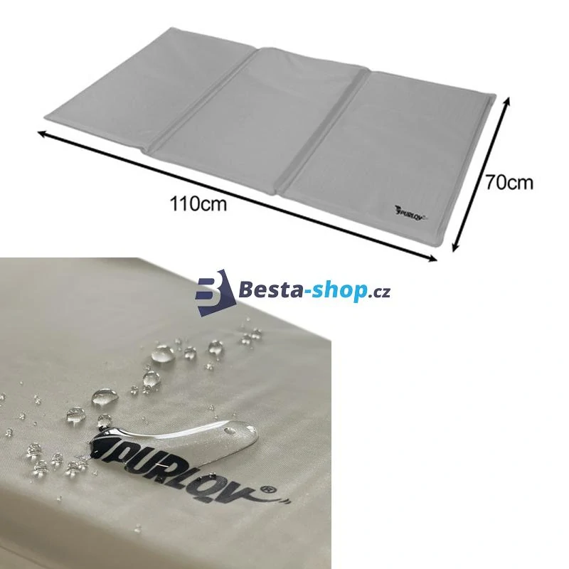 Chladící podložka pro mazlíčky 110x70cm šedá