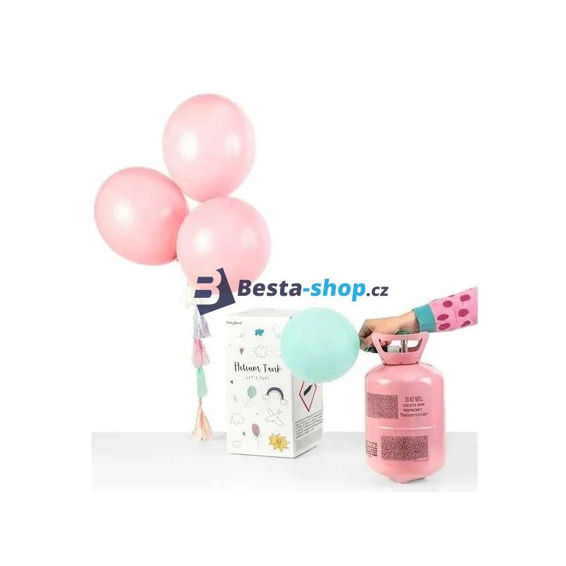Helium na 30 balónků růžové