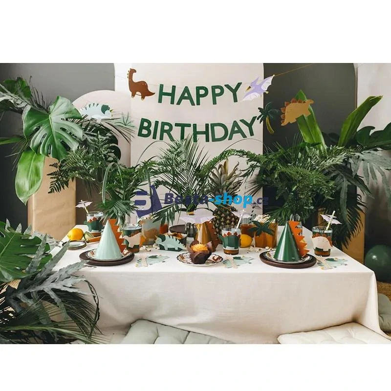 Narozeninový banner “Happy Birthday ” Dinosauři, 3 m