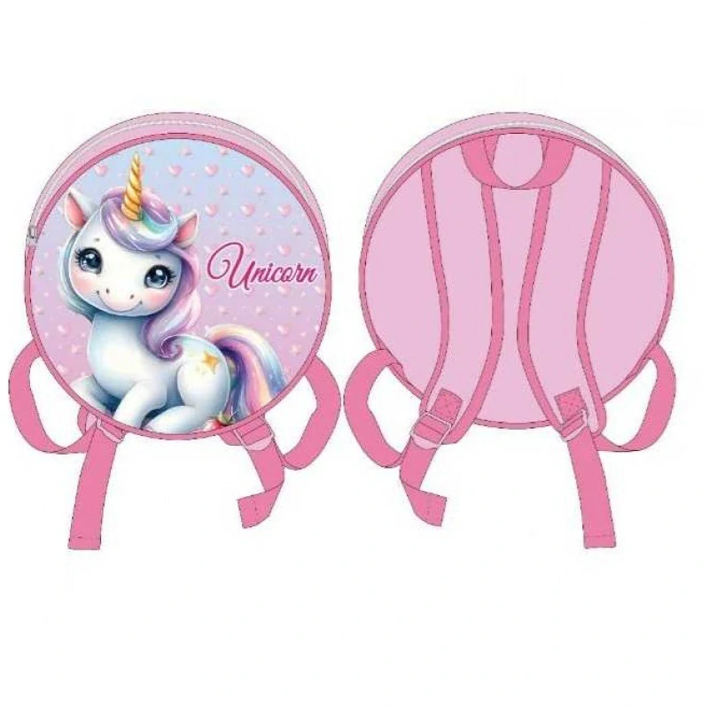 Dětský batůžek s potiskem jednorožce – růžový batoh Unicorn 23×7 cm