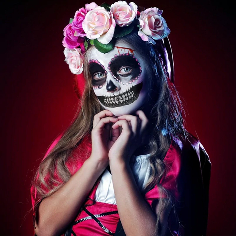Halloween tetování falešné zuby – dočasný make-up efekt, omyvatelné 1 ks