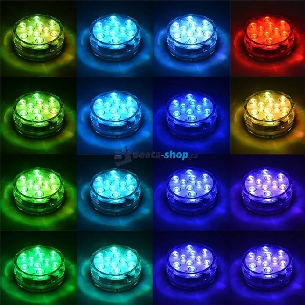 Vodotěsné LED barevné světlo – do bazénů, vířivek