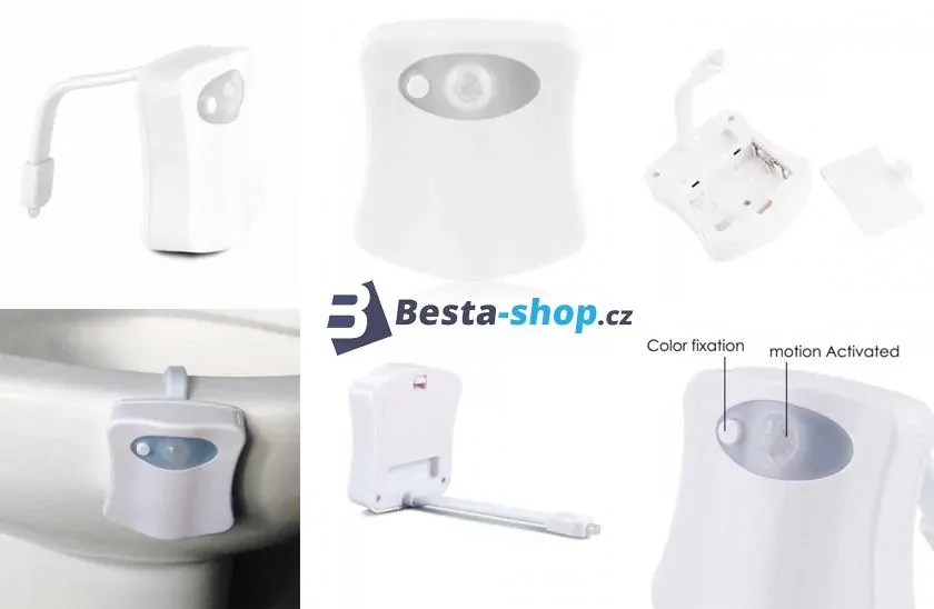 LED osvětlení na WC se senzorem pohybu