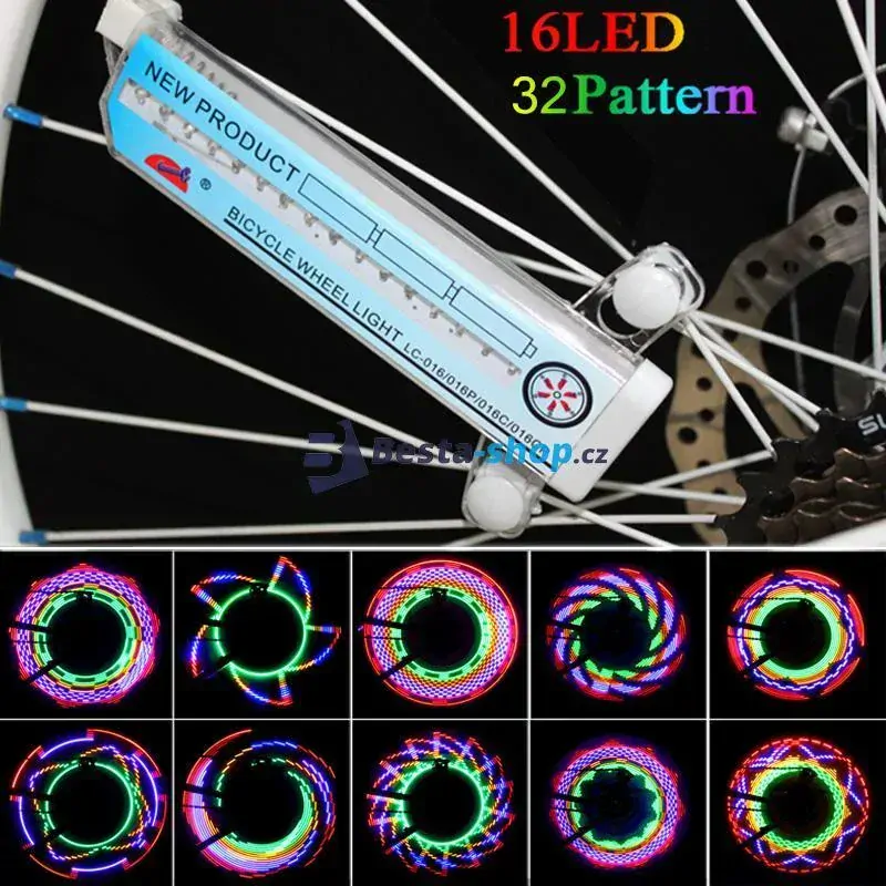 LED světlo na špice kola 32 vzorů LC - D016
