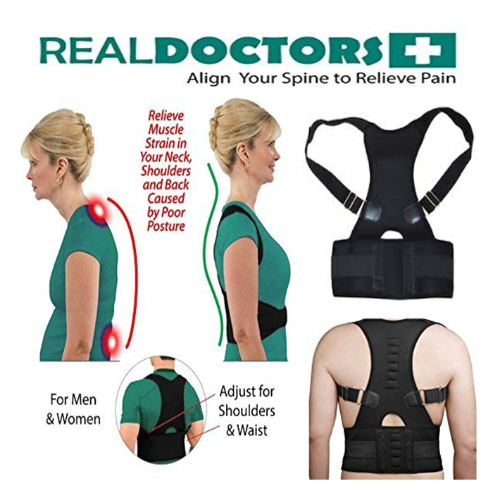 Rovnací a podpůrný pás na páteř Real Doctors +
