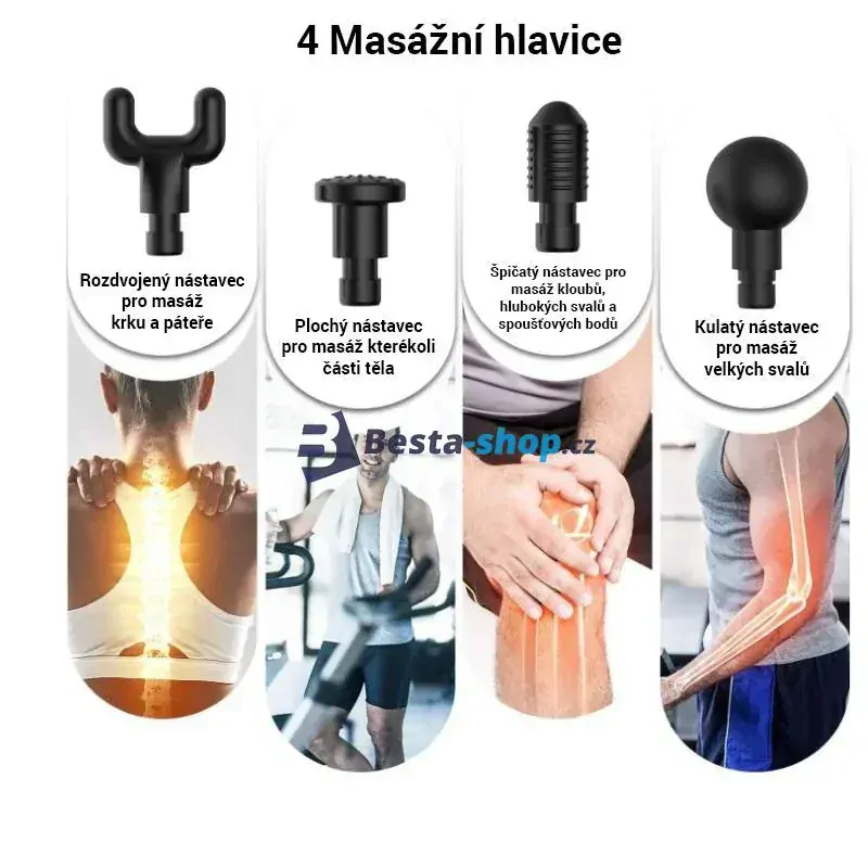 Fascial Gun Masážní pistole na uvolnění svalů celého těla (Massage GUN)