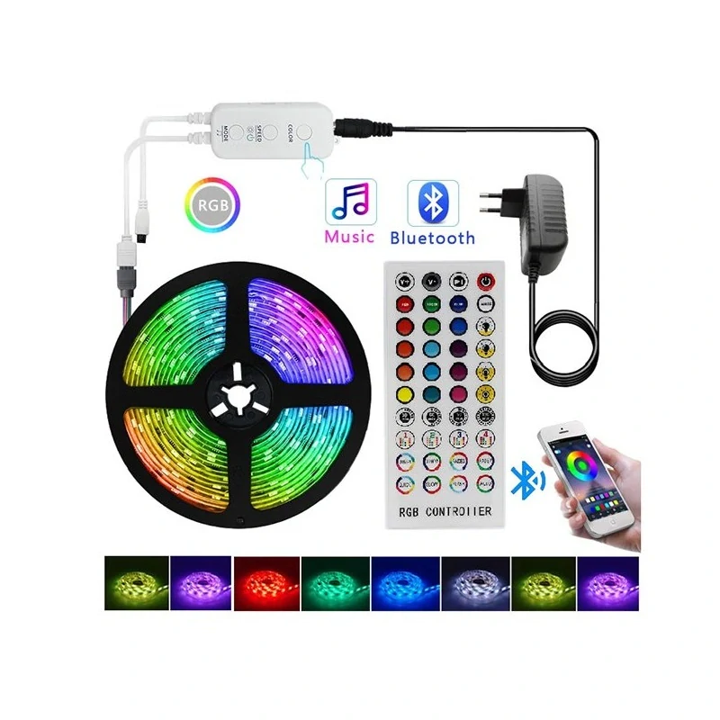 RGB LED pásek s Bluetooth 5m