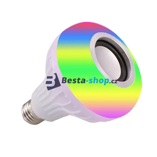 LED RGB barevná žárovka s Bluetooth reproduktorem