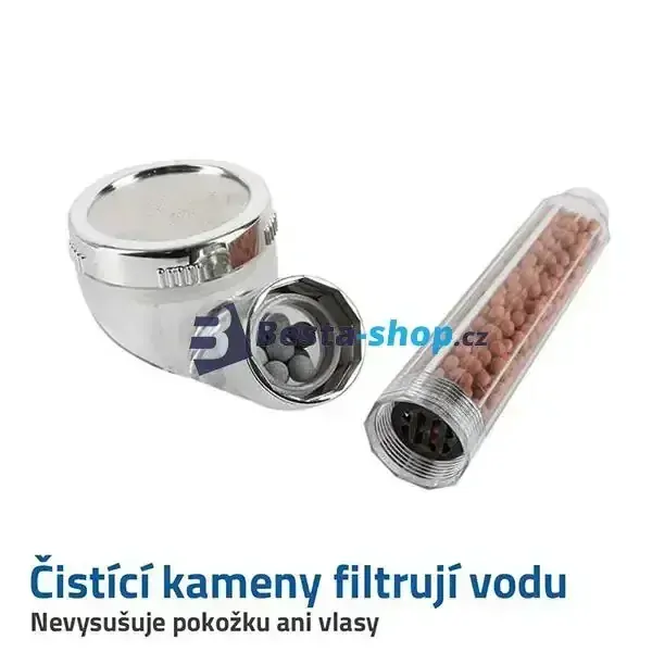 Sprcha s čistícími kameny