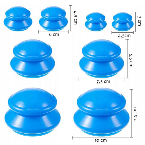 Verk 15871 Terapeutické silikonové baňky 4 ks modré