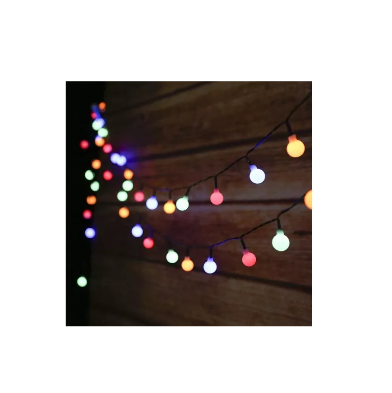 Solární dekorační řetěz girlanda 7 m 2V IP44