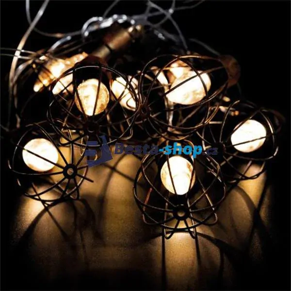 LED Solární venkovní řetěz žárovky 10 LED 3,8m