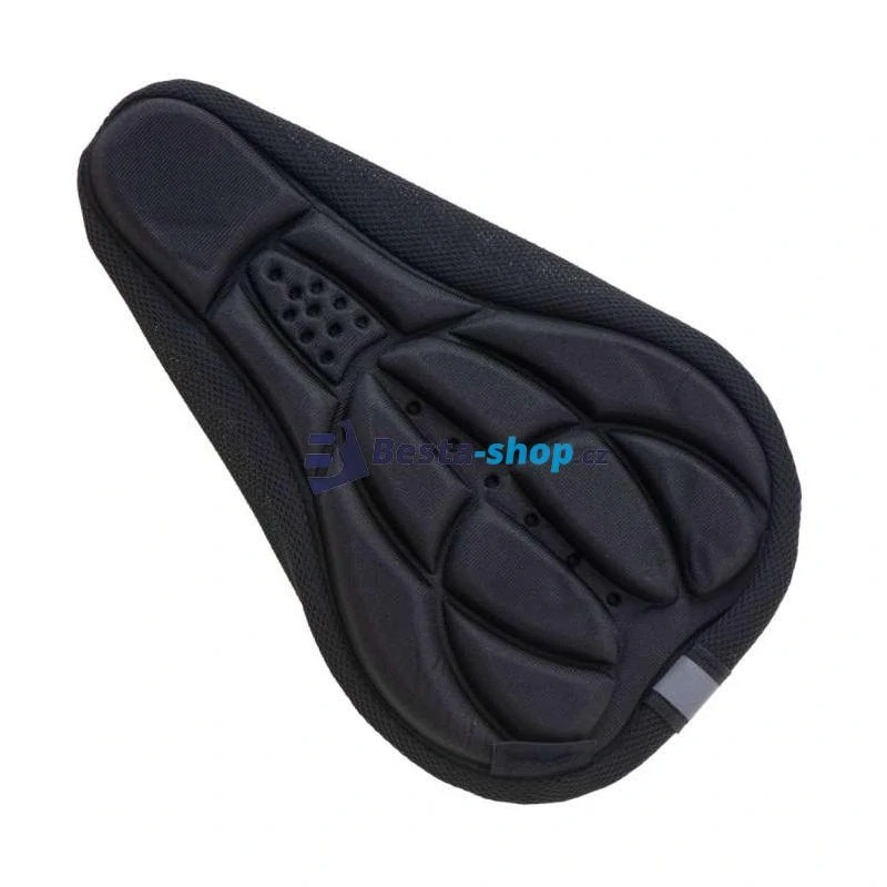 Gelový potah na sedlo kola 3D 28cm černé