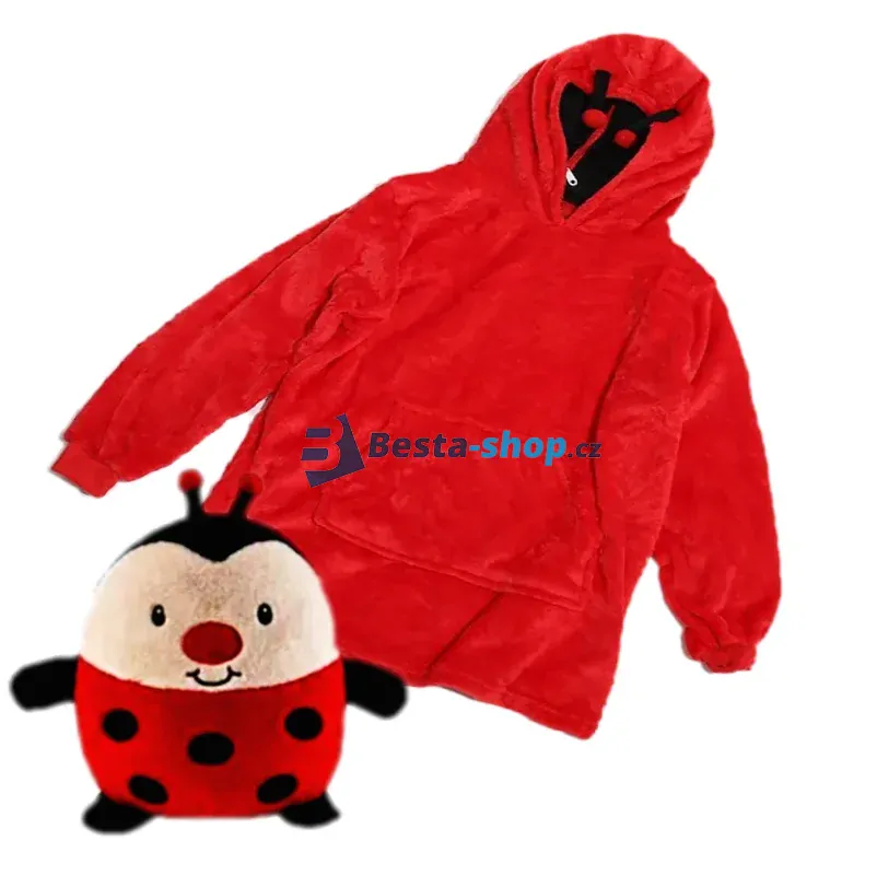 Domácí mazlíček, polštář a mikina s kapucí 3v1