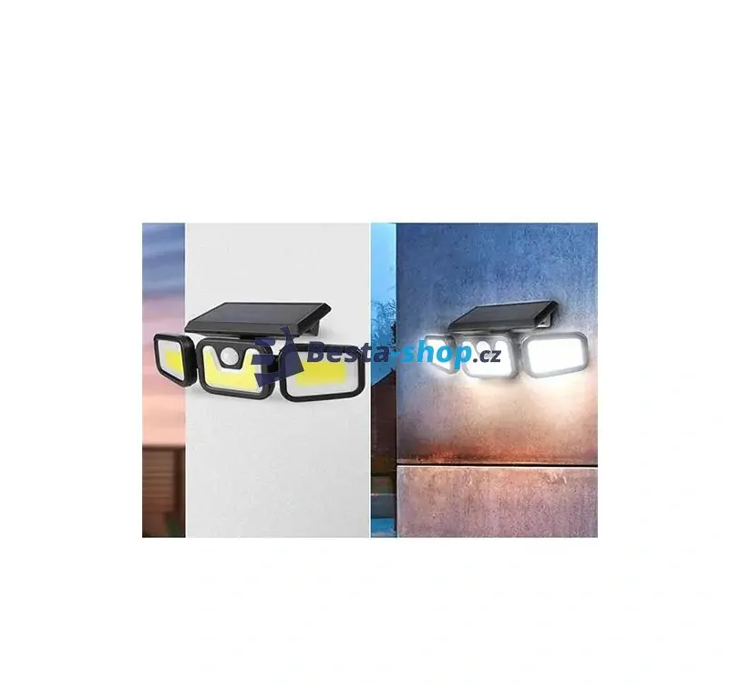 Dělená solární nástěnná lampa bezdrátová