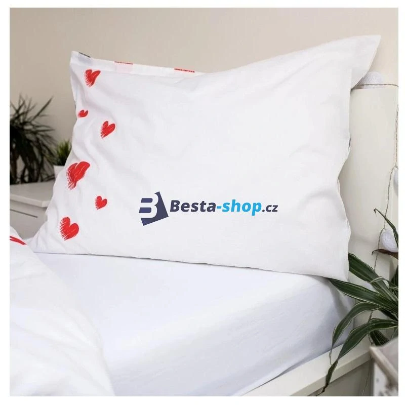 Dětské bavlněné povlečení Mickey a Minnie – 140 × 200 + 70 × 90 cm