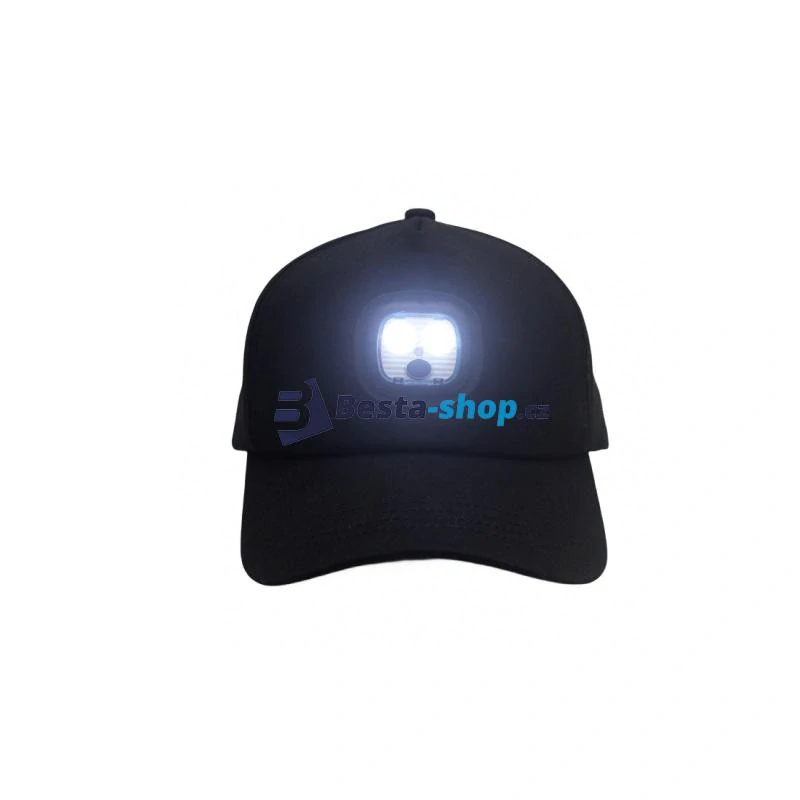 Kšiltovka s LED světlem černá