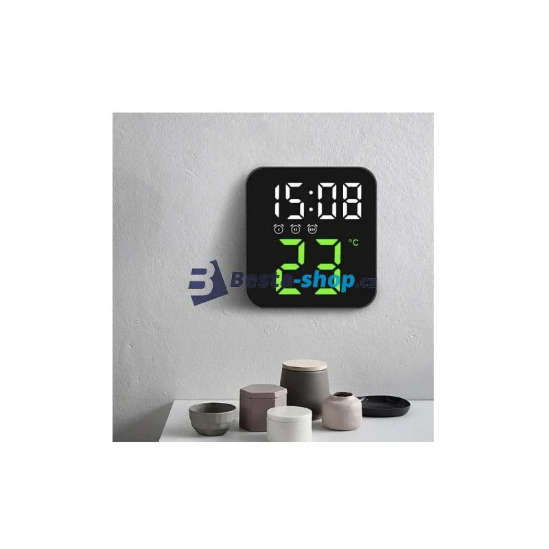 Hodiny s budíkem a LCD displejem
