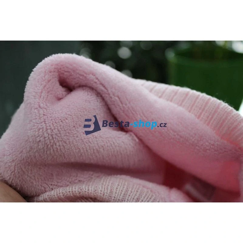 Peruánská zateplená čepice Ledové království růžová