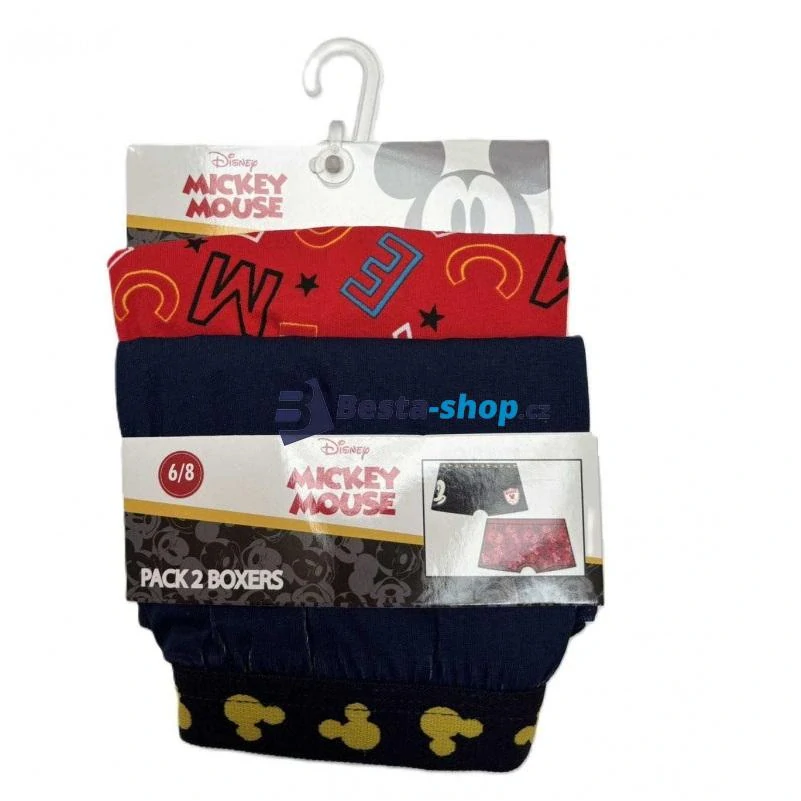Chlapecké bavlněné spodní prádlo - Mickey 2 ks Boxerky modré, červené
