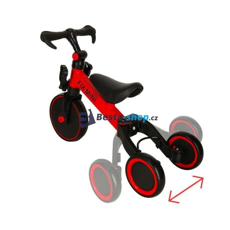 Dětská tříkolka 3v1 Trike Fix Mini červená